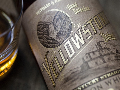 Yellowstone Select Bourbon bourbon gold kraft label whiskey yellowstone