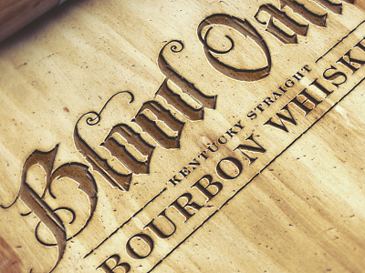 Engraved Logo Mockup bourbon engraved logo whiskey wood