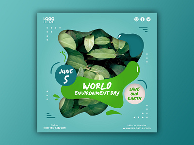 Template Social Media World Environment Day Design