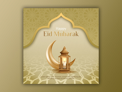 Template Social Media Happy Eid Mubarak Design arabic banner branding design eid mubarak facebook feed flyer freepik graphic design greeting instagram islamic mobile post poster promotion ramadan social media template