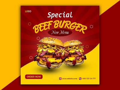 Beep Burger | Social Media Post ads banner bookcover bookdesign branding brochure burger business card design facebook flyer food graphics instagram poster social media design usa web template