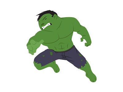 Hulk avengers character digital art hero illustration marvel superhero vector