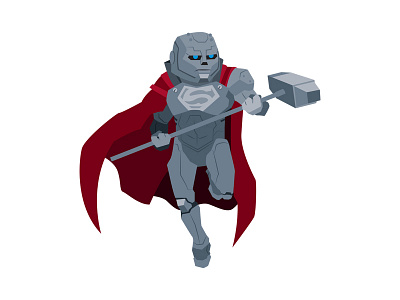 Steel character comics dc comics digital art hero heroes illustration superhero superman vector
