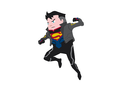 Superboy character comics dc comics digital art hero heroes illustration superhero superman vector