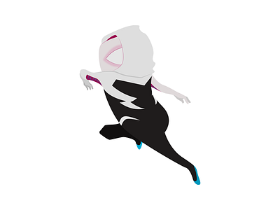 Spider-Gwen character digital art hero illustration spiderman superhero vector