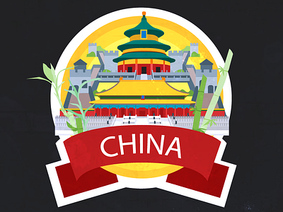 China Badge badge badge design china country vector