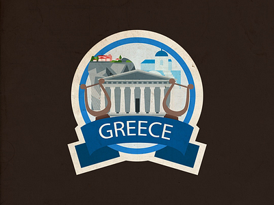 Greece Badge Design