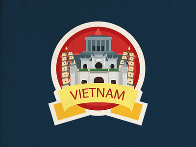 Vietnam Badge Design badge badge design illustration logo vector vietnam