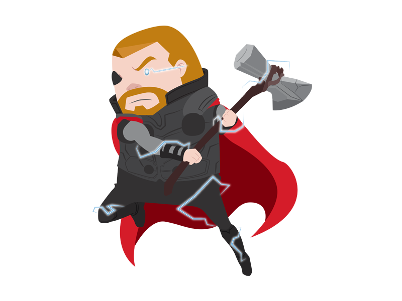 Thor superhero heroes hero thor marvel infinity war illustration disney digital art character avengers