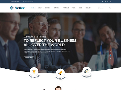 Reflex - Corporate PSD Template copyright purchase right sell right wordpress right