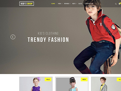 Kids Shop – eCommerce PSD Template agency blog business creative ecommerce elegant fashion flat minimal modern portfolio shop