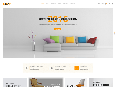 Stuff – Furniture eCommerce PSD Template furniture furniture ecommerce furniture template house minimal office wood