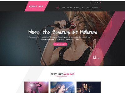 Ganpoka – Celebration and Corporate PSD Template concert conference consultations courses event exhibition landing page meeting
