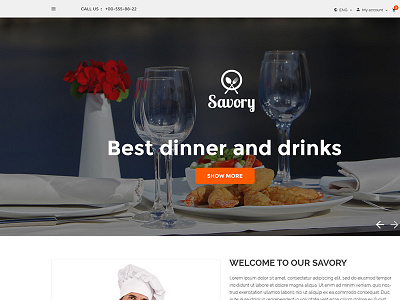 Restaurant and Cafe PSD Template