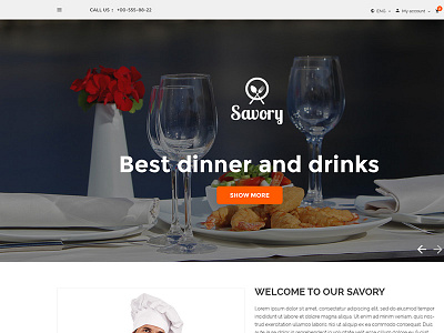 Savory – Restaurant and Cafe PSD Template bakery burger cooking diner dini food grill pizza responsive restaurantng