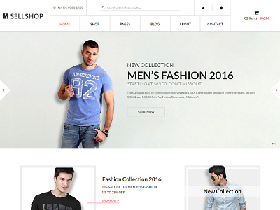SellShop – eCommerce PSD Template clean e commerce fashion light luxurious minimal sell shopping showroom smooth ui ux