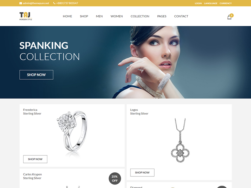 Taj – eCommerce PSD Template fashion store electronics store ecommerce template
