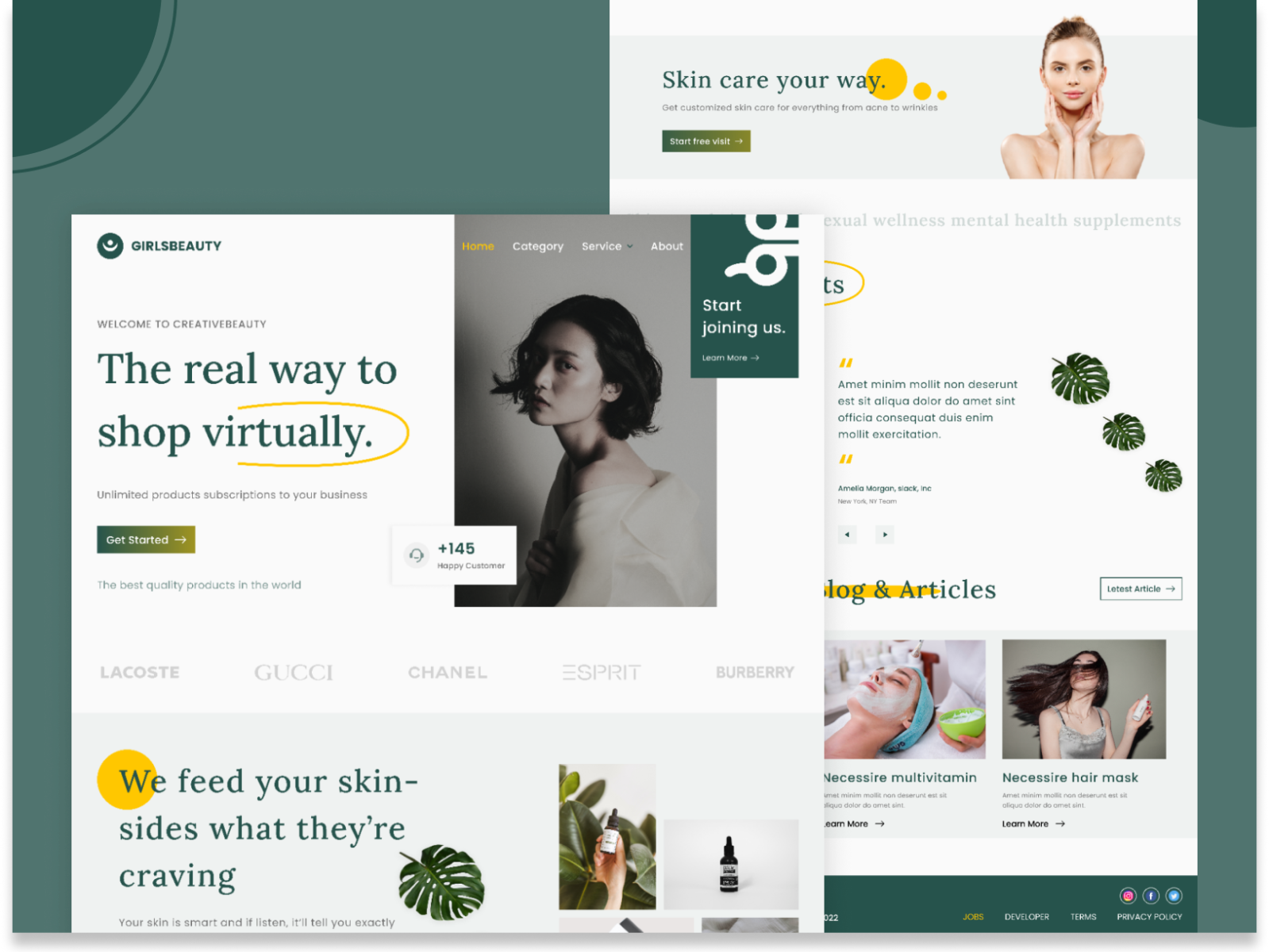 Girlsbeauty - Landing Page By Ahmad Mulyana On Dribbble