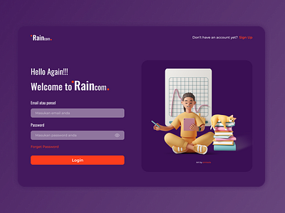 Raincom Website - Sign In app branding graphic design illustration research typography ui ui ux user interface website