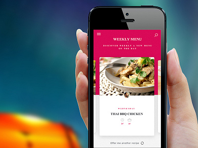 Mockup Design app design food menu restaurant screen weekly