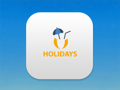 Holidays App Icon app holidays icon mocuk up psd ui ux