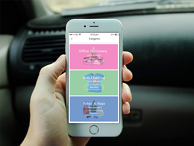 Categories screen app design flat free freebie gif ios iphone modern profile psd screen