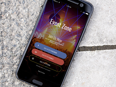 Event Zone android app designs ios mock up psd screen side menu ui