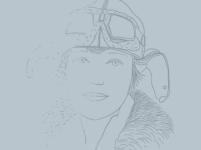 Amelia Earhart illustration