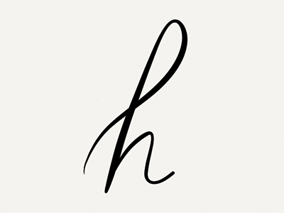 h handwritten typography