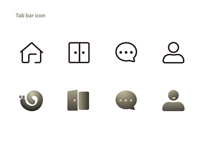 Tab bar icon design typography