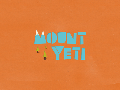 Mount Yeti cute logo mount yeti vintage