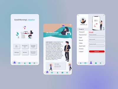 eLearning Application app illustration typography ui ux vector