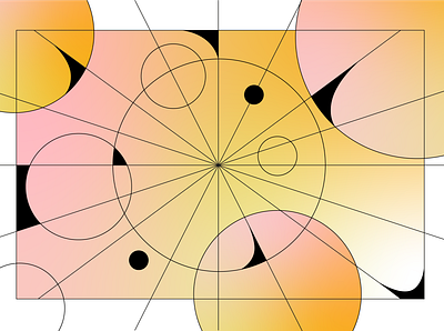 Solaris circles gradient illustration lines