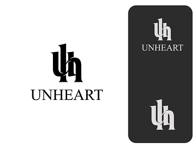 logo letter UH line