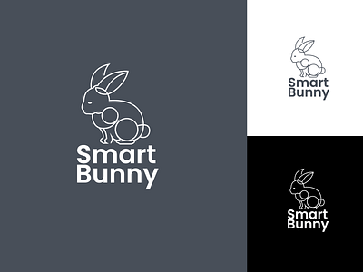 smart bunny logo graphic