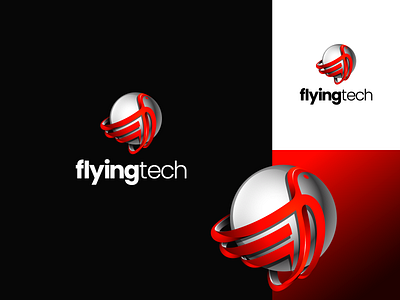 flaying tech logo emblem