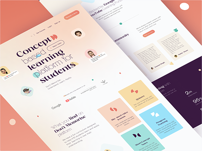 Website Home page :: Edtech branding design graphic design illustration landing page logo minimal saas typography ui ui design ux website design