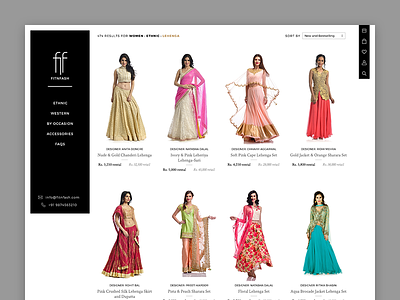 Fitnfash Listing Design clothes ecommerce fab fashion rental floating listing rent shop store ui ux web design