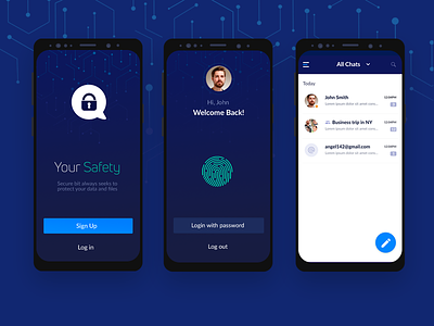 Secure Android Chat App android app chat material mobile app ui ux