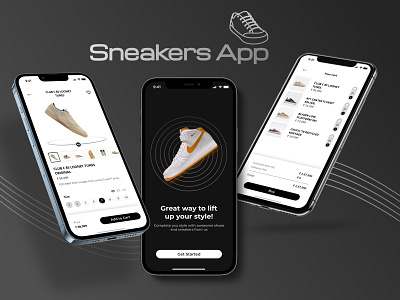 Sneakers Shoes App branding design explore figma logo shoes trend ui uiux ux vector xd