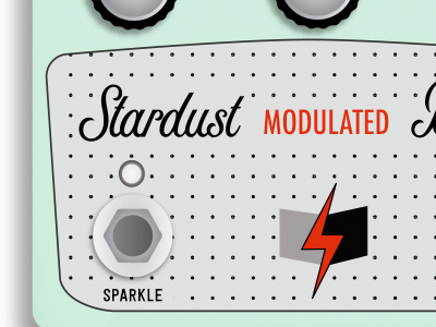 Stardust Delay Pedal effects pedals guitar pedal midcentury mint green vintage