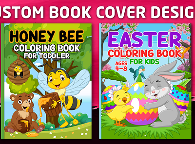 Custom Book Cover Design bookcover branding coloringbook design graphic design illustration kdp logo motion graphics ui