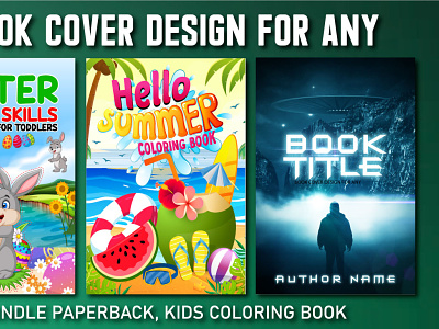 Amazon kdp book cover for kindle paperback, kids coloring ebook book branding childrens books graphic design kdp book cover kindle book cover logo low content book textbooks