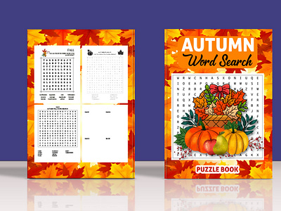 Autumn Word Search book cover design