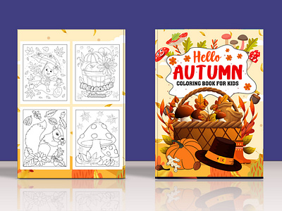 Hello autumn coloring book for kids