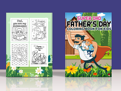 Father's day coloring book animation branding fathers day coloring book graphic design logo logo design. motion graphics