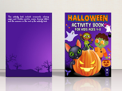 Halloween Activity book for kids 3d animation graphic design logo logo design. motion graphics ui
