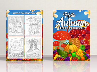 Relaxing Autumn Coloring Book 3d animation bookcover branding coloringbook design graphic design illustration logo logo design. motion graphics ui vector