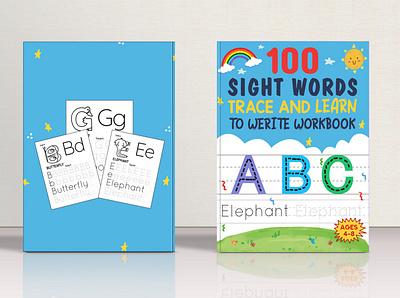 Sight word Trach and learn to write workbook 3d animation graphic design logo logo design. motion graphics ui