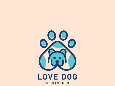 love dog animation branding graphic design logo